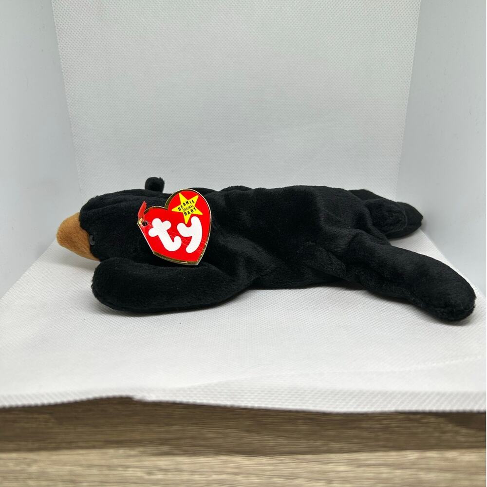 TY BEANIE BABIES BLACKIE the BEAR 1993 Plush Stuffed Animal - Picture 4 of 6